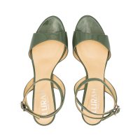 Sandalo Vernice Verde Militare Con Cinturino Incrociato numeri 41 42 43 44 45